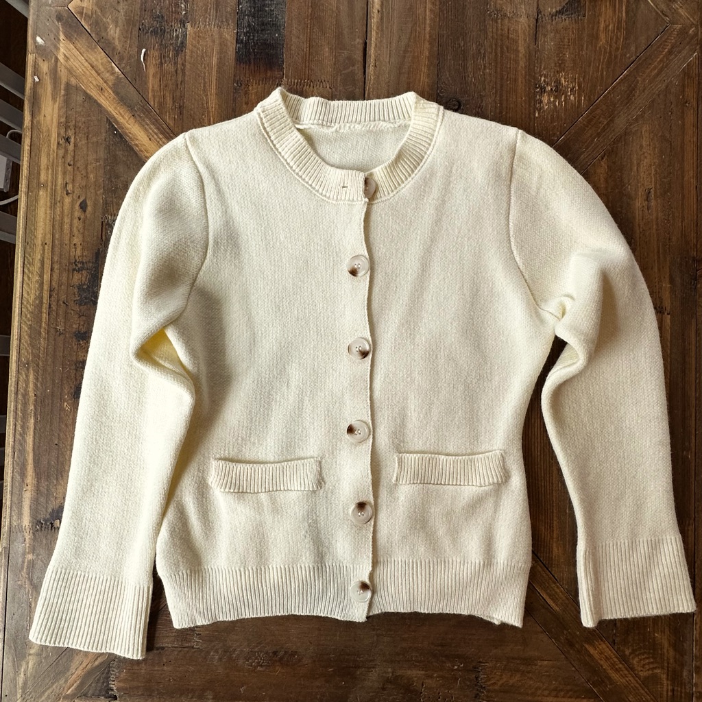Tik Tok Trendy Cream Cardigan Sweater SM